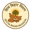 Divya Bihar Mission Logo with Sun and Open Book